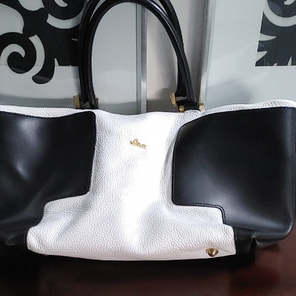 Nardelli Elegant Black and White Women's Tote Bag